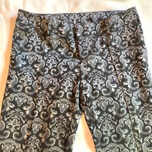 Vintage Low-Rise Metallic Jacquard Pants